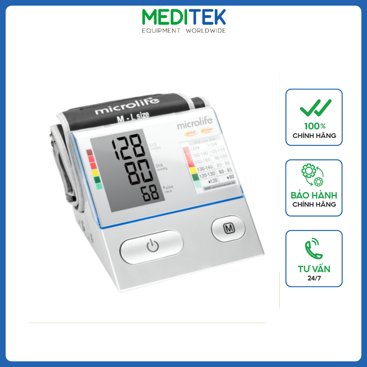 Máy đo huyết áp bắp tay Microlife BP A100