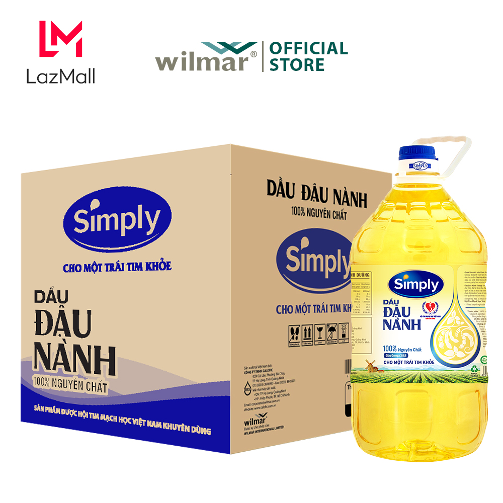 Thùng 4 can Dầu Đậu Nành Simply 5L