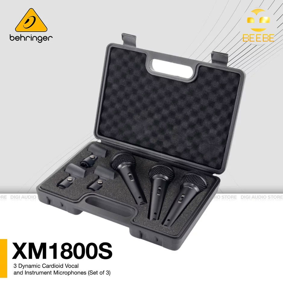 Bộ 3 Micro sân khấu, KARAOKE, biểu diễn  Behringer XM1800S