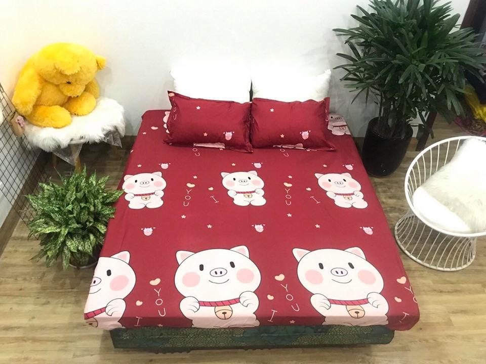 [ Xả Kho ] - Bộ Ga Gối Cotton Poly - Nhiều Mẫu Lựa Chọn ( 1 Ga + 2 Vỏ Gối 45x65 )