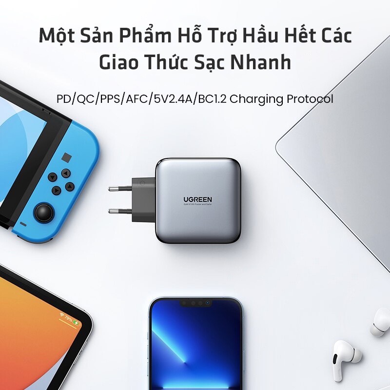Củ Sạc GaN UGREEN 100w Wall Charger 2C Model: CD254