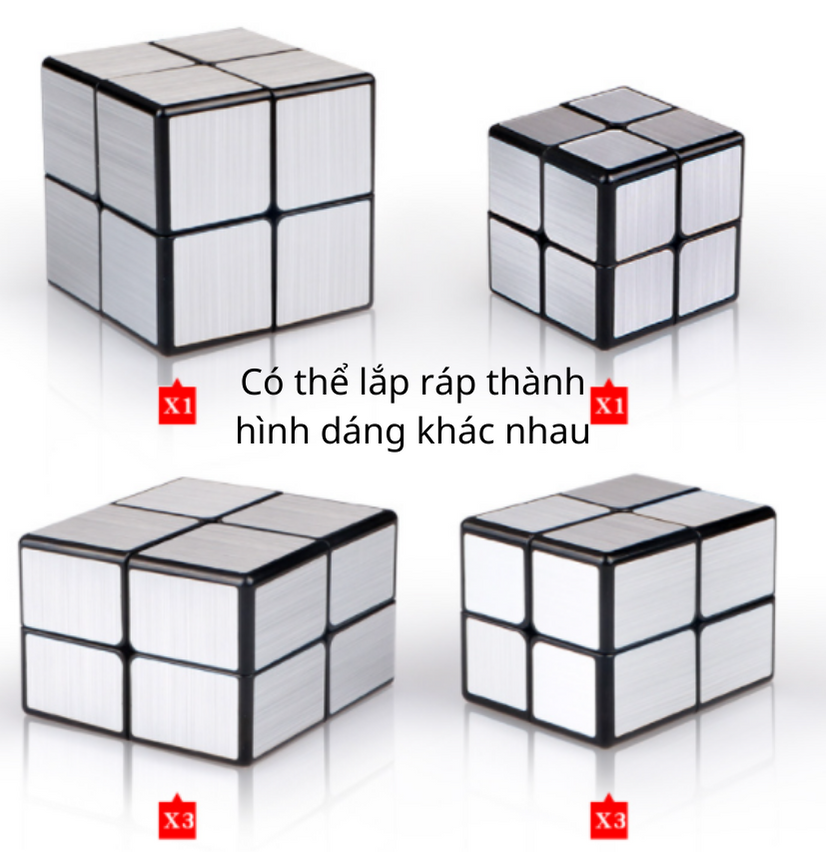 Rubik mirror 2x2, rubik biến thể mirror 2 tầng