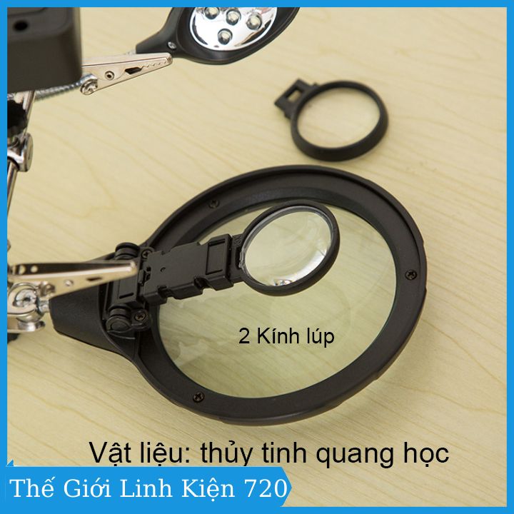 Double Desktop Magnifying Glass with Led Lighting Te-800
