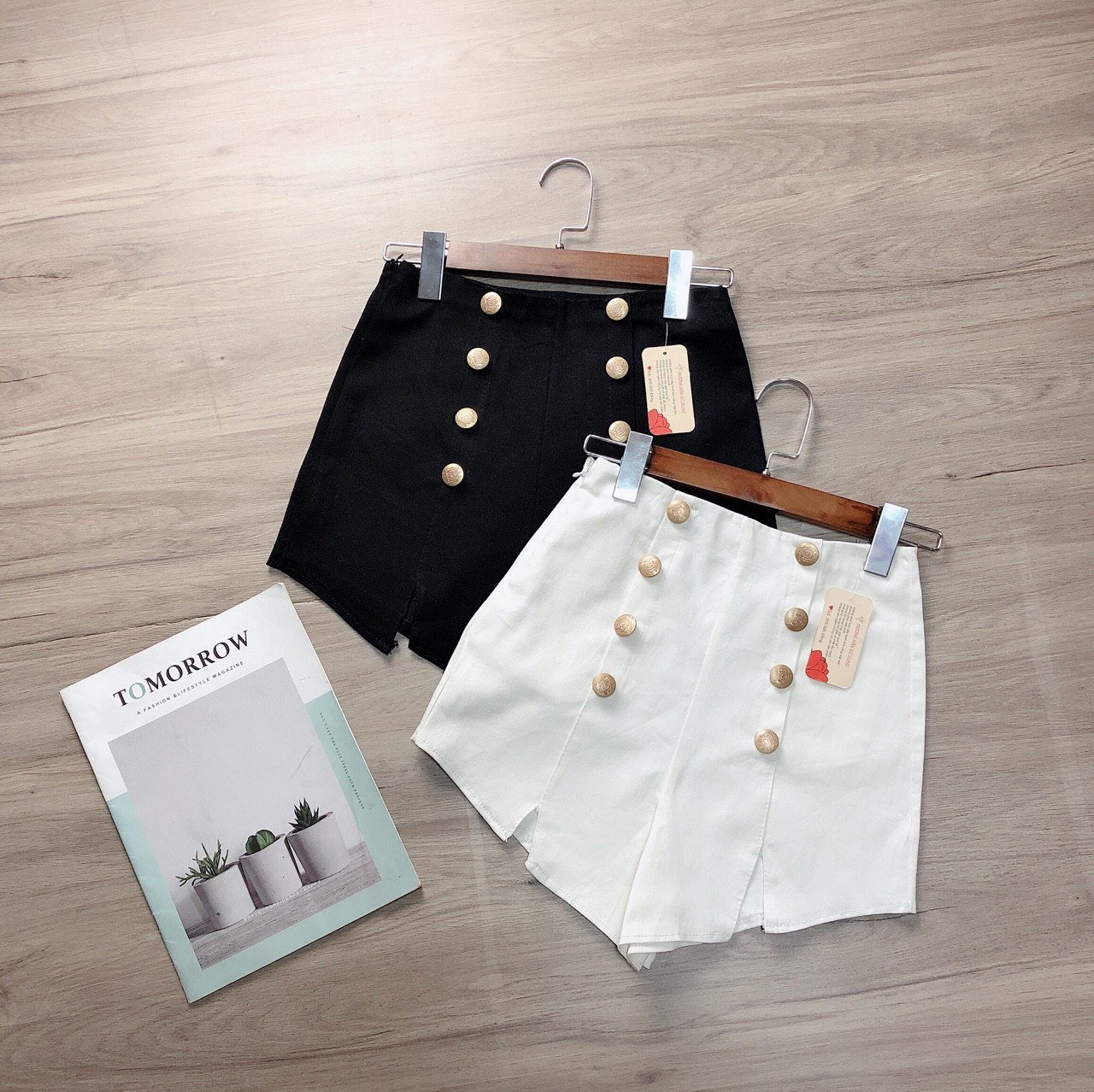 quần short kaki 2 hàng nút 2 bên cool