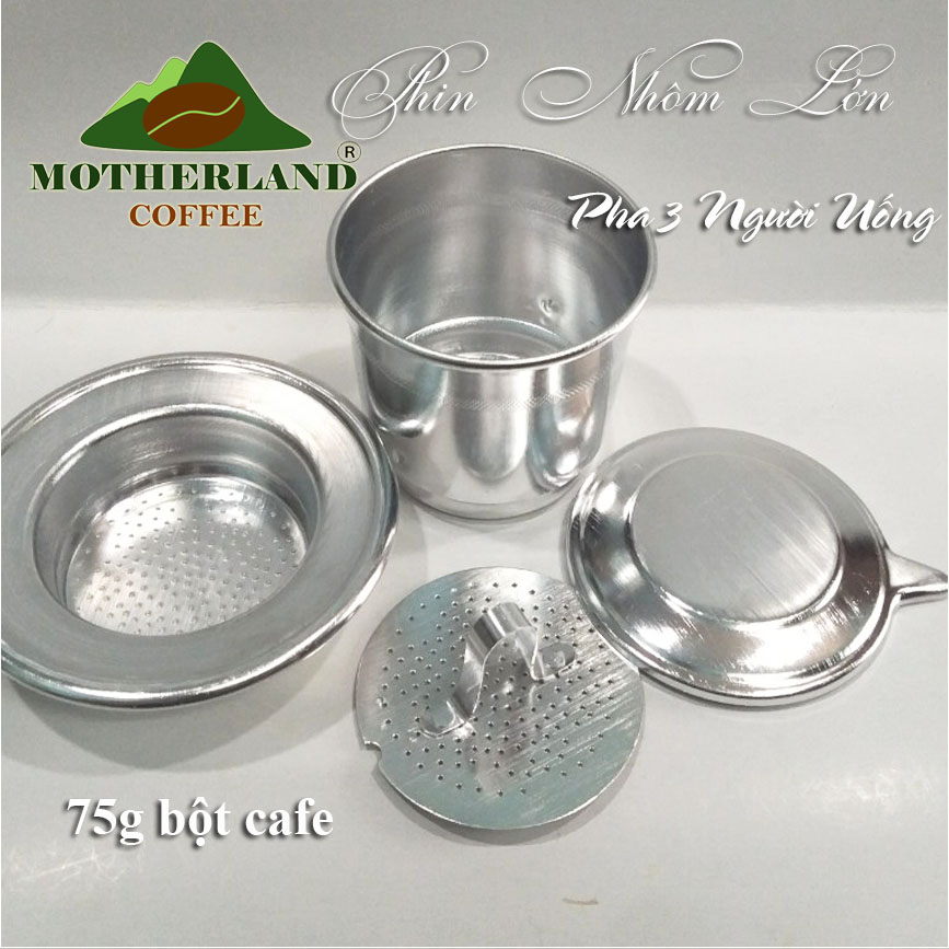 [HCM]Phin cafe lớn pha 3 người uống (75g bột cà phê)