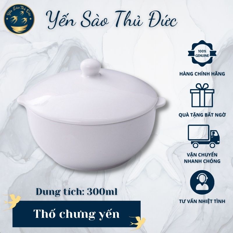 Thố sứ chưng yến (300ml)