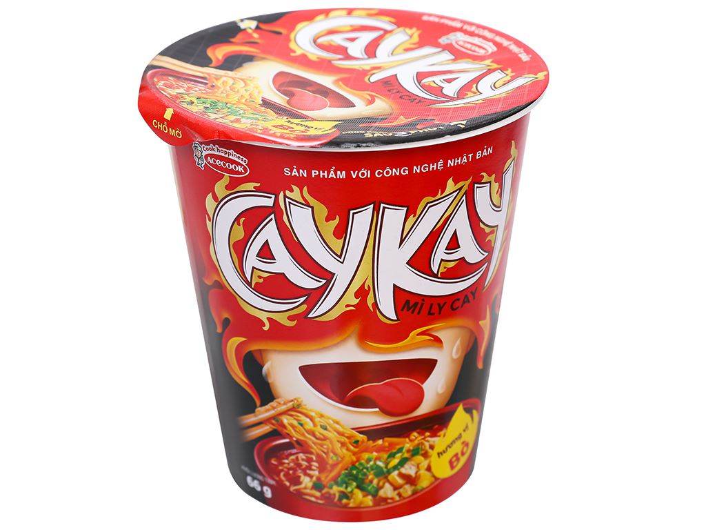 Mì CayKay vị  bò / kim chi cay  ly 66gr