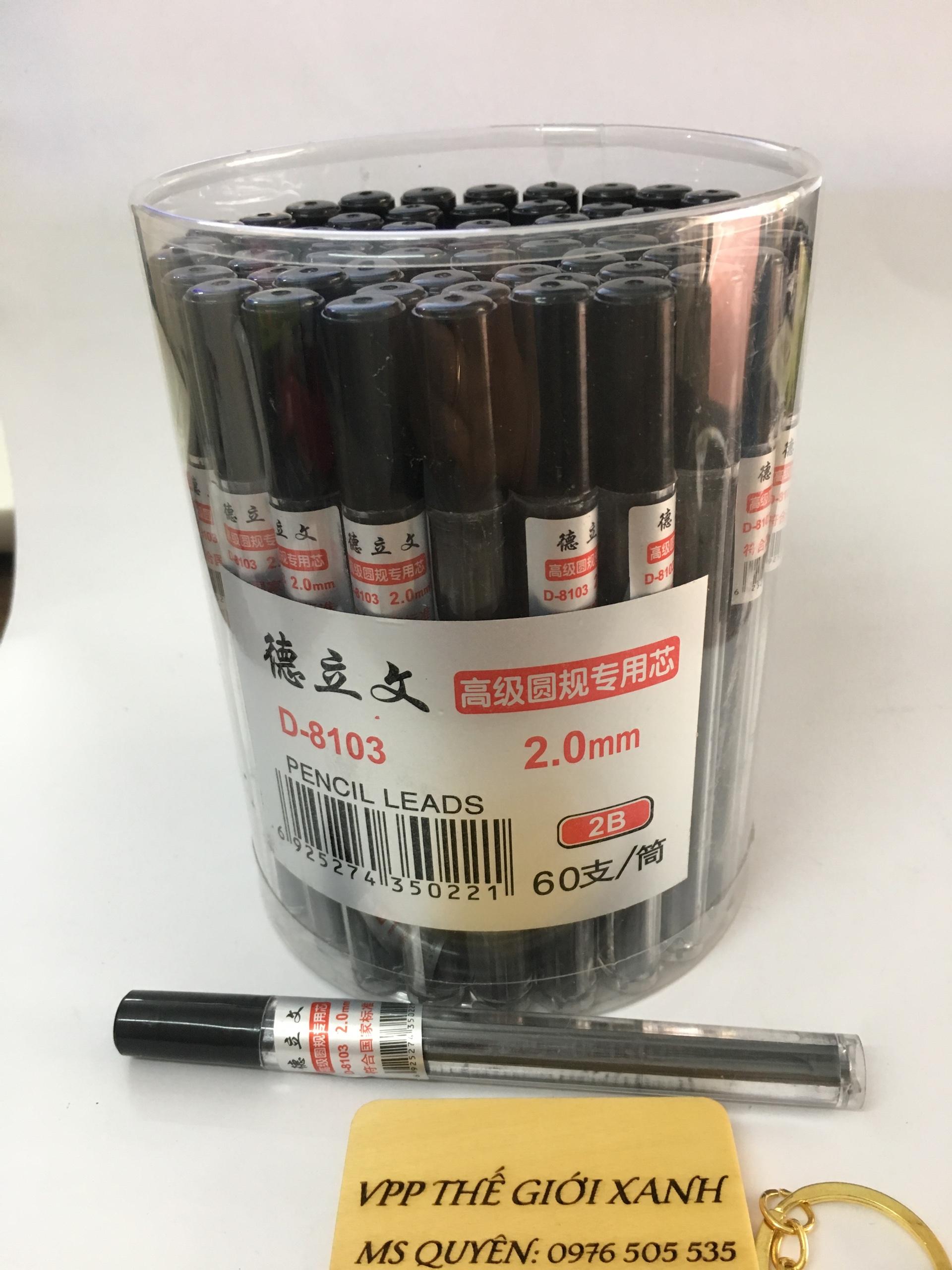 SET 10 ỐNG RUỘT CHÌ BẤM NGÒI LỚN 2MM (8103) ( 10 RUỘT CHÌ/ ỐNG)