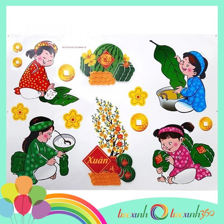 Decal trang trí Tết Xuân Năm mới