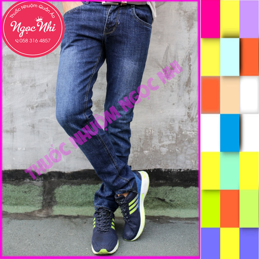 Thuốc nhuộm quần áo màu xanh jean