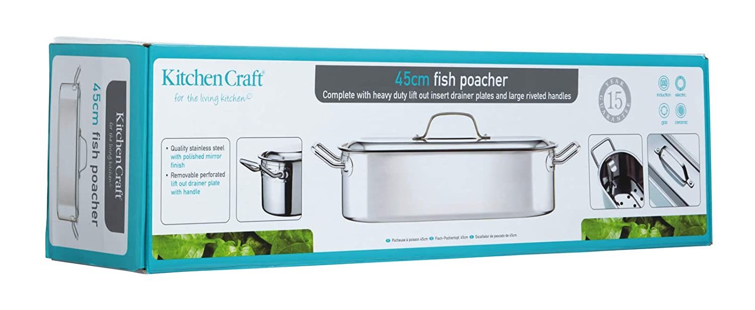 NỒI HẤP CÁ INOX KITCHENCRAFT, 45CM