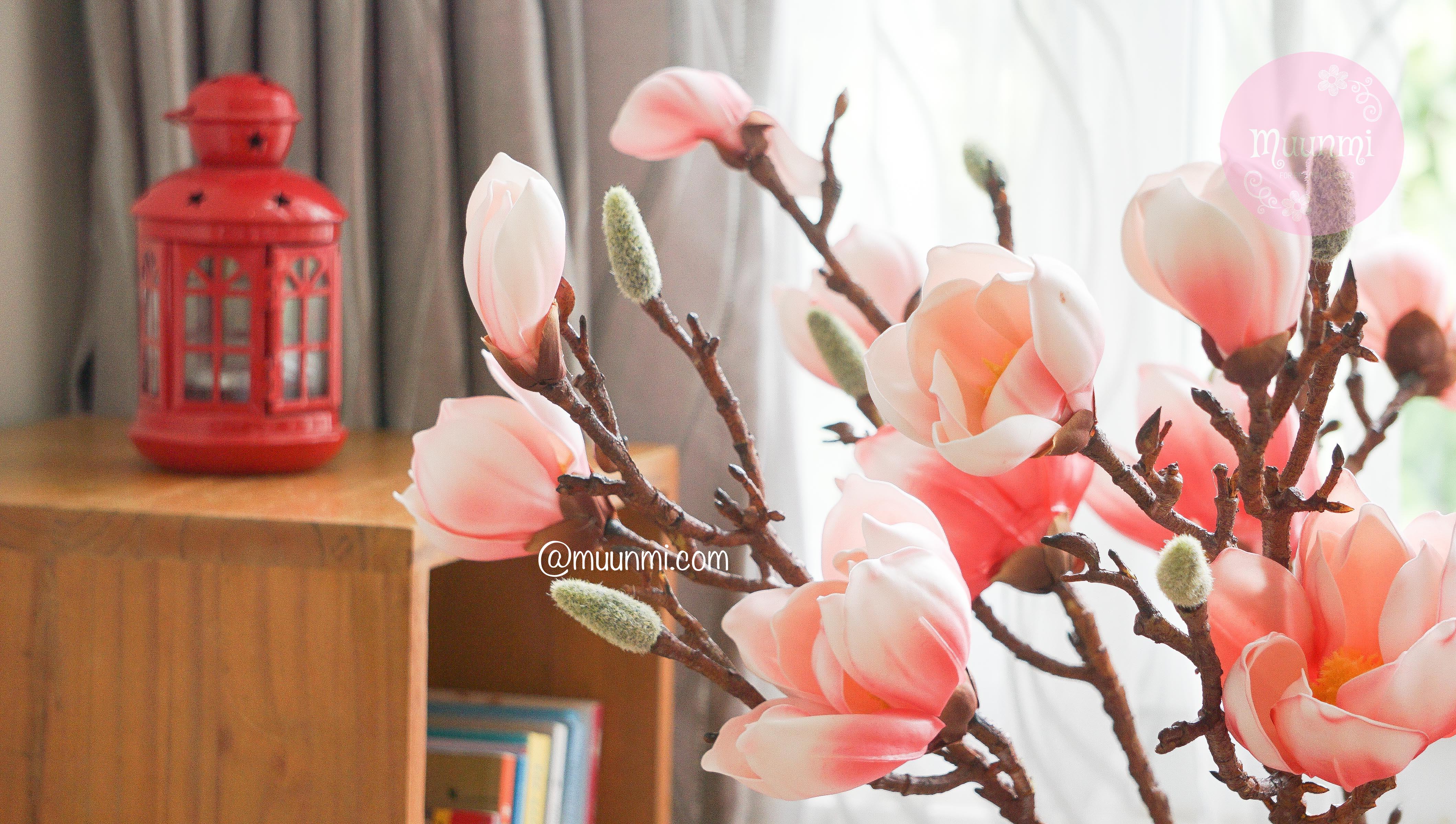 Hoa lụa 🌸  | Hoa MỘC LAN HỒNG cao cấp cắm bình rất ĐẸP và SANG