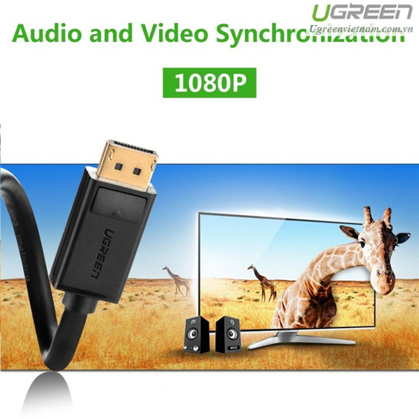 Cáp Displayport to HDMI 2M Ugreen 10202  Chính Hãng