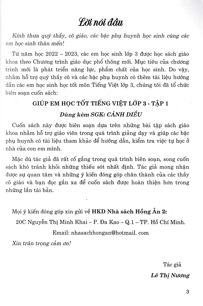 GIÚP EM HỌC TỐT TIẾNG VIỆT LỚP 3 - TẬP 1 (DÙNG KÈM SGK CÁNH DIỀU)