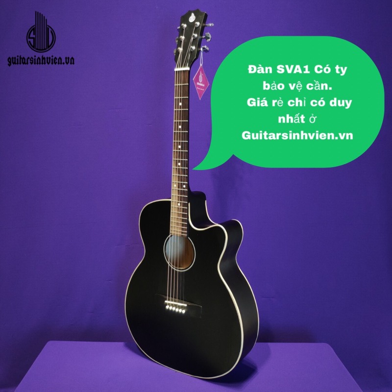 Đàn guitar acoustic SVA1 chuyên tập chơi - Đàn kèm phụ kiện - Bảo hành 12 tháng