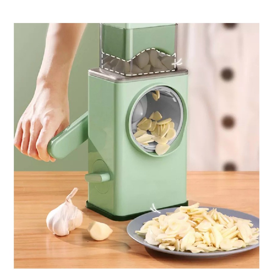 Máy Thái Lát Rau Củ Quả - Máy Bào Sợi Cắt Củ Quả Đa Năng Kèm 6 Lưỡi Dao Cắt Tiện Dụng