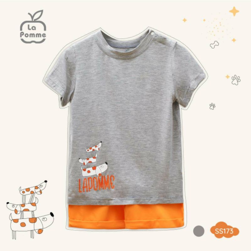 Bộ cộc tay Lapomme sợi tre cho bé 9m - 5Y