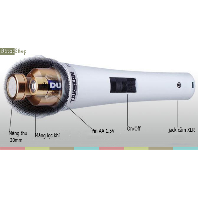 Micro thu âm và hát karaoke online Takstar PCM-5550 (Trắng)