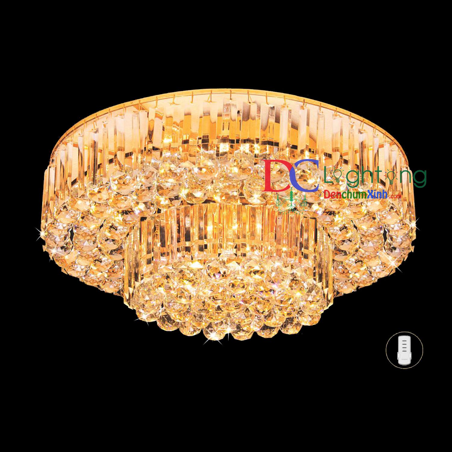 Đèn ốp trần Pha Lê  DCX1035A ( Rộng 60cm )