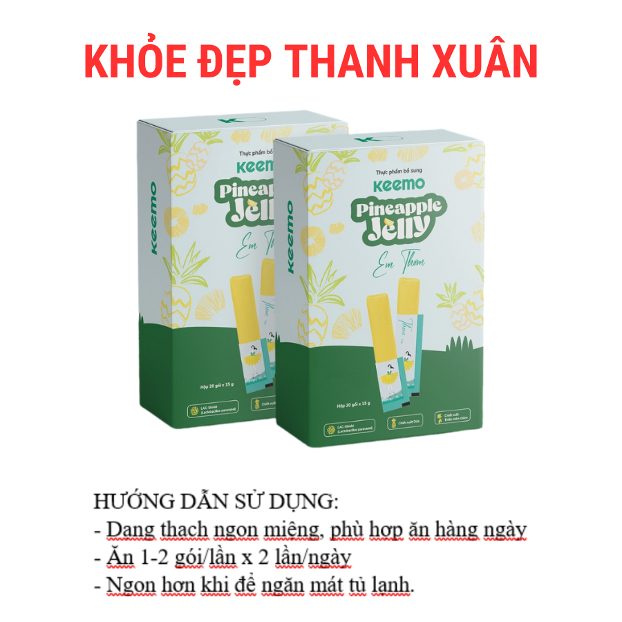 Thạch Keemo Pineapple Jelly – 20 gói/hộp