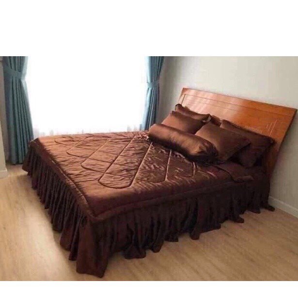 Lụa mềm màu nâu khổ 1,5m bán từ 1m