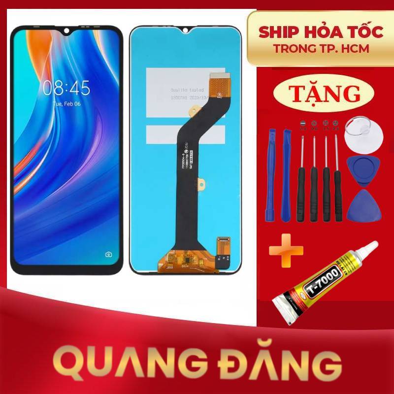 Bộ màn hình tecno spark 7t /spark 7 tặng keo dán và bộ sửa 9 món