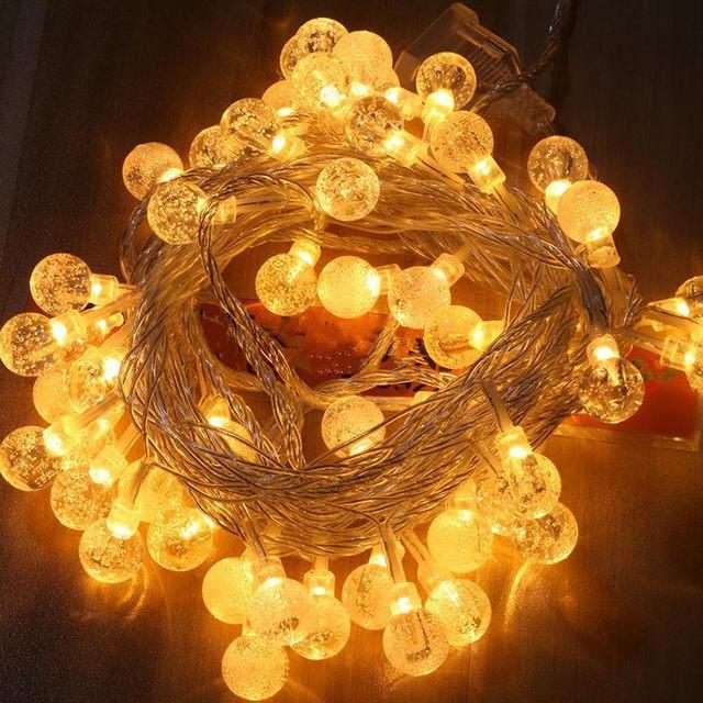 Đèn Led bi CHERRY BALL bọt nước 5m 20 bóng Chạy Điện