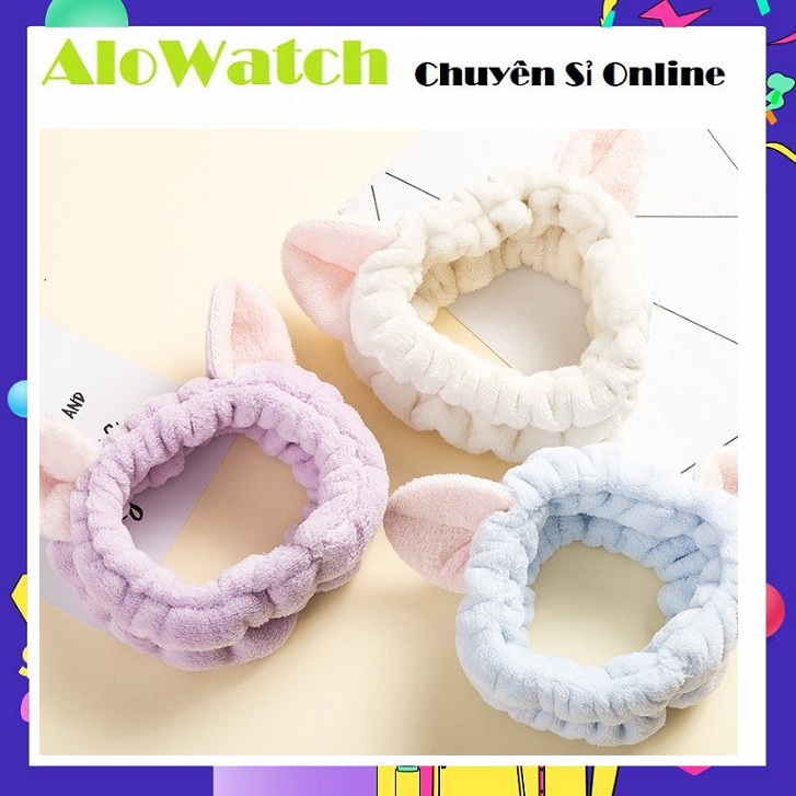 ALOWATCH Băng đô | tuban| bờm tóc | băng đô nữ hàn quốc vải nhung 3D VVN1655