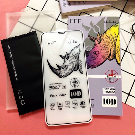 [Lấy mã miễn phí vận chuyển] Kính cường lực FULL MÀN 10D Tê Giác cho iPhone 6 đến 12 Pro Max