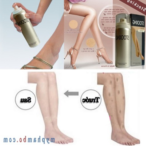 Tất phun thông minh Stocking che phủ chân cực mạnh, xịt 1 phát body trắng mịn, chống nước