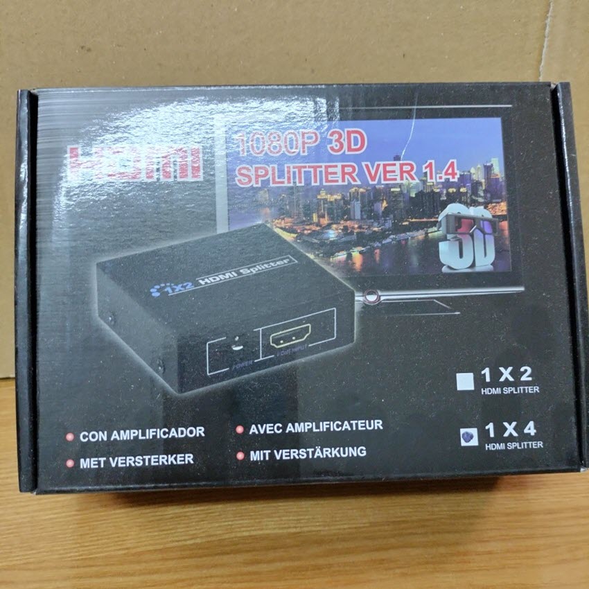 Bộ chia cổng HDMI 1 ra 4 màu đen