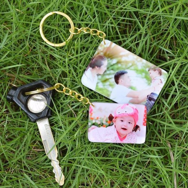 Móc khoá mica in hình 2 mặt