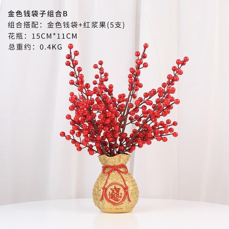 Bình trang trí đựng bông  lúa mạch