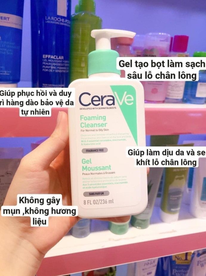 Sữa rửa mặt Cerave nội địa Pháp 236ml