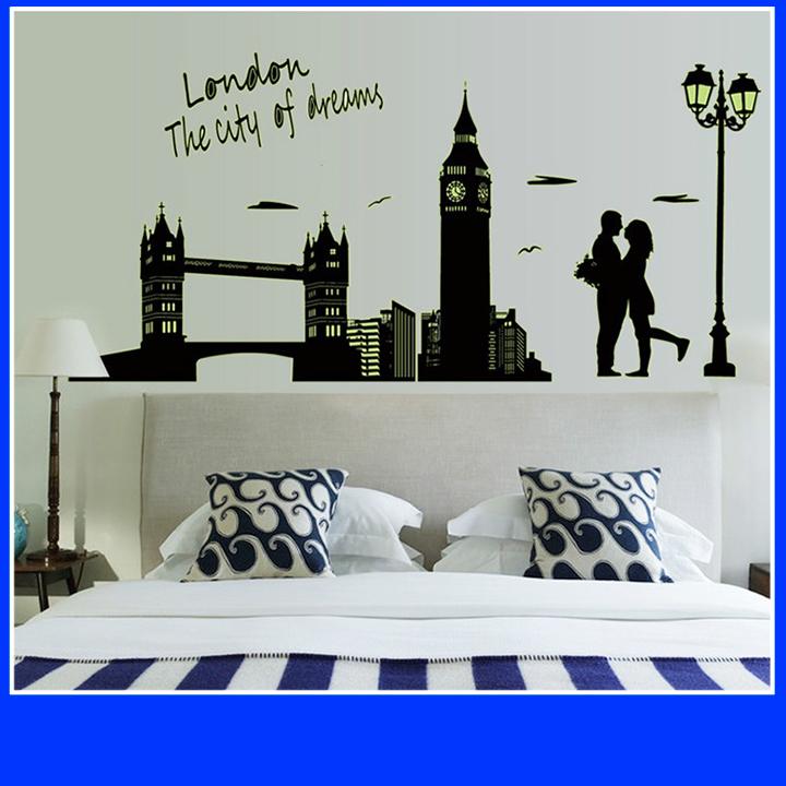 Decal dán tường Dạ quang London DDQ002