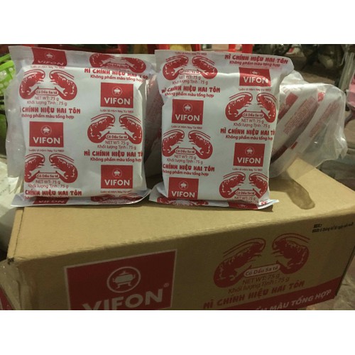 Thùng 30 gói Mì Hai tôm chính hiệu Vifon (gói 75g)