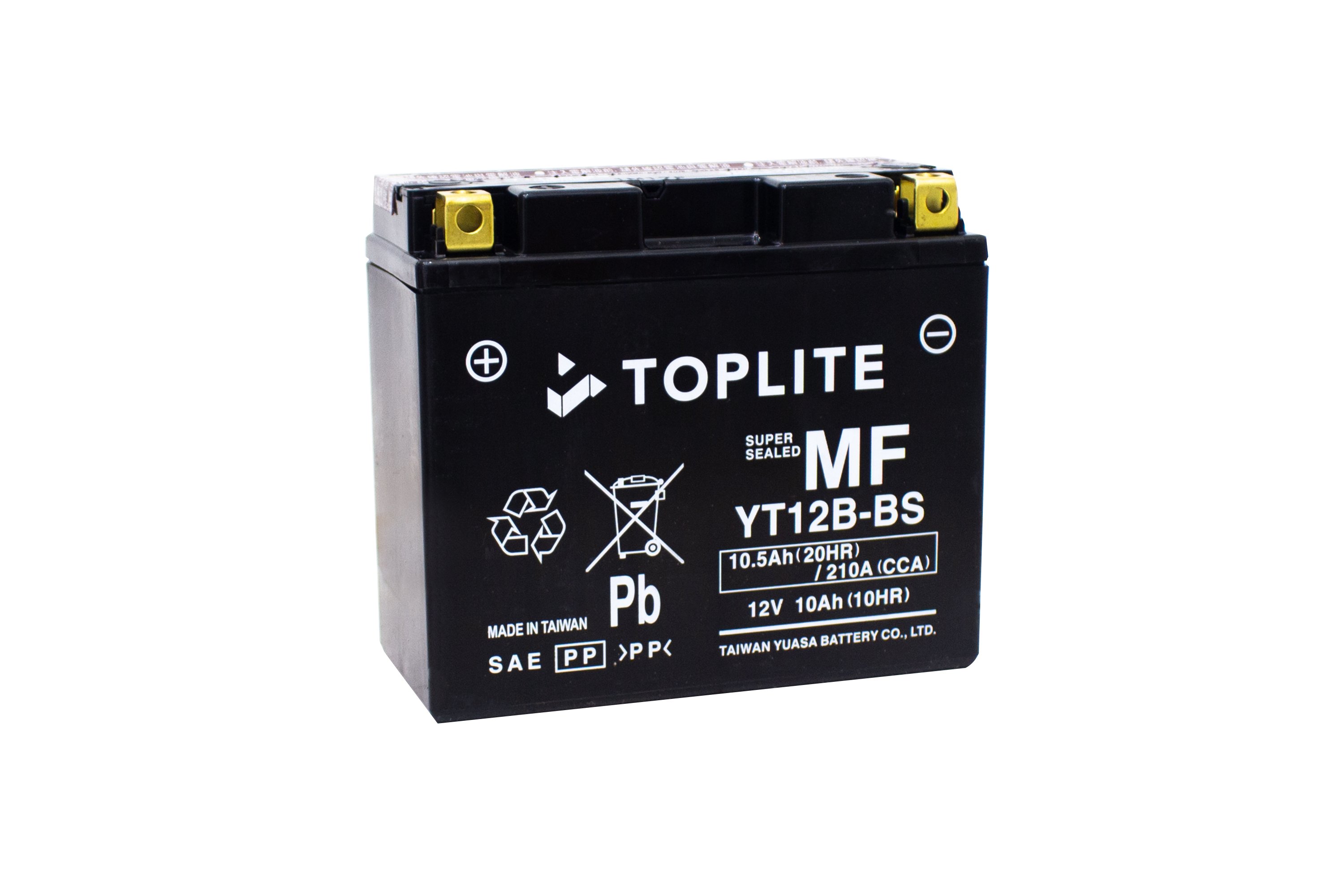[HCM]Bình Ắc quy motor Toplite YT12B-BS 12V - 10Ah