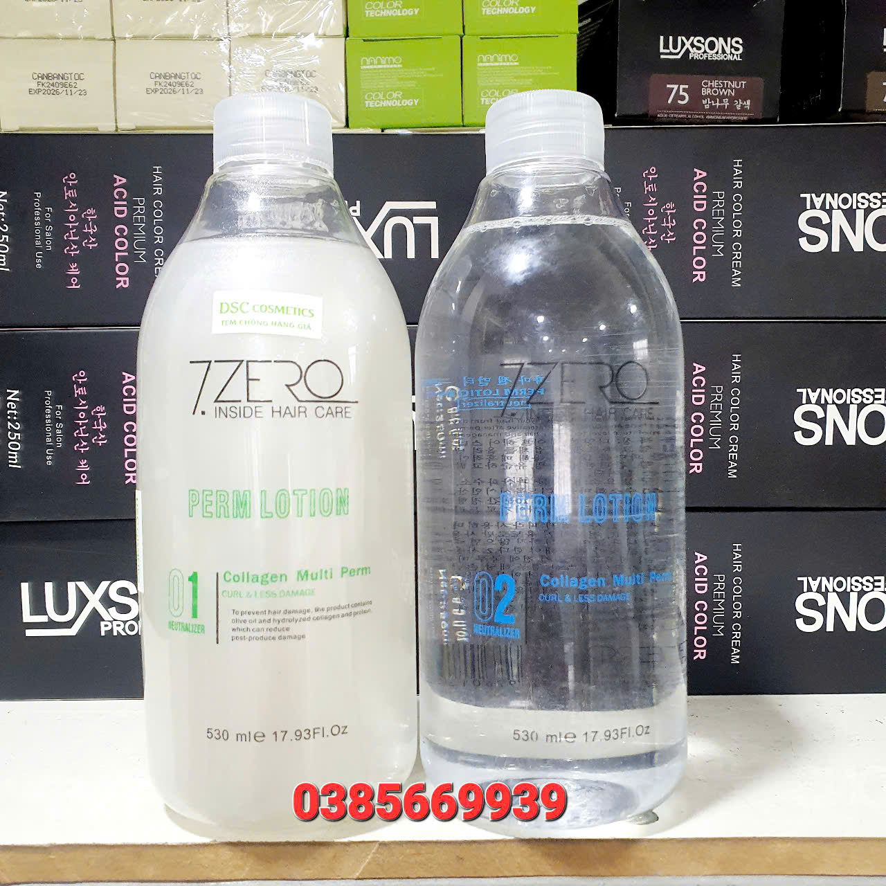 THUỐ UỐN LẠNH TẠI NHÀ 7.ZERO 530ml ( UỐN MÁI, UỐN XÙ MÌ, UỐN PHỒNG CHÂN TÓC)