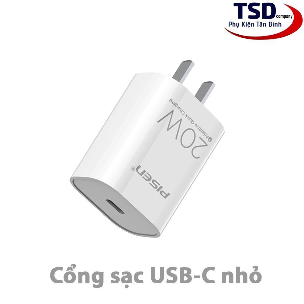 Củ Sạc Nhanh Pisen PD 20W Chính Hãng ( PD 3.0, Quick Charge 4.0 )