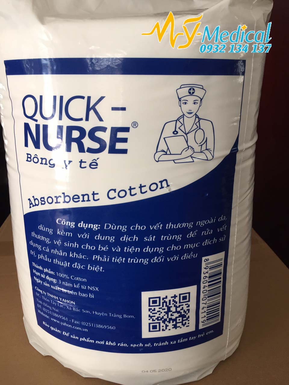 [HCM]Bông tế gòn y tế Quick Nurse 1kg