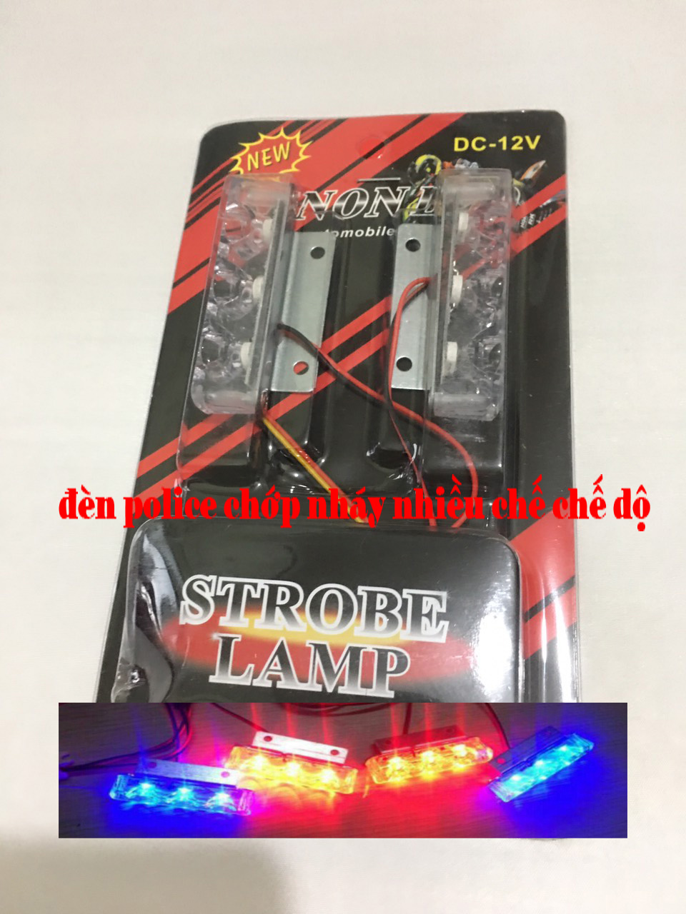 ĐÈN LED CHỚP XANH ĐỎ TRANG TRÍ XE MÁY