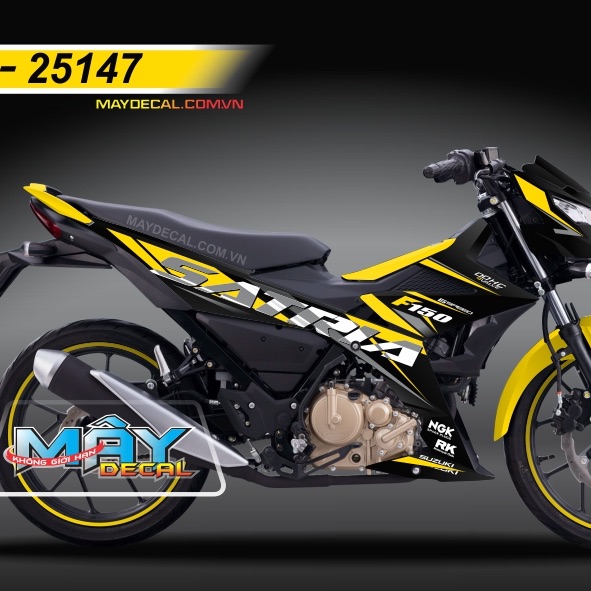 Tem rời Satria Fi vàng đen