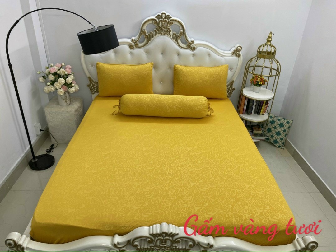 BỘ DRAP GA THUN GẤM CHẤT BAO ĐẸP MÁT KHÔNG MỀN