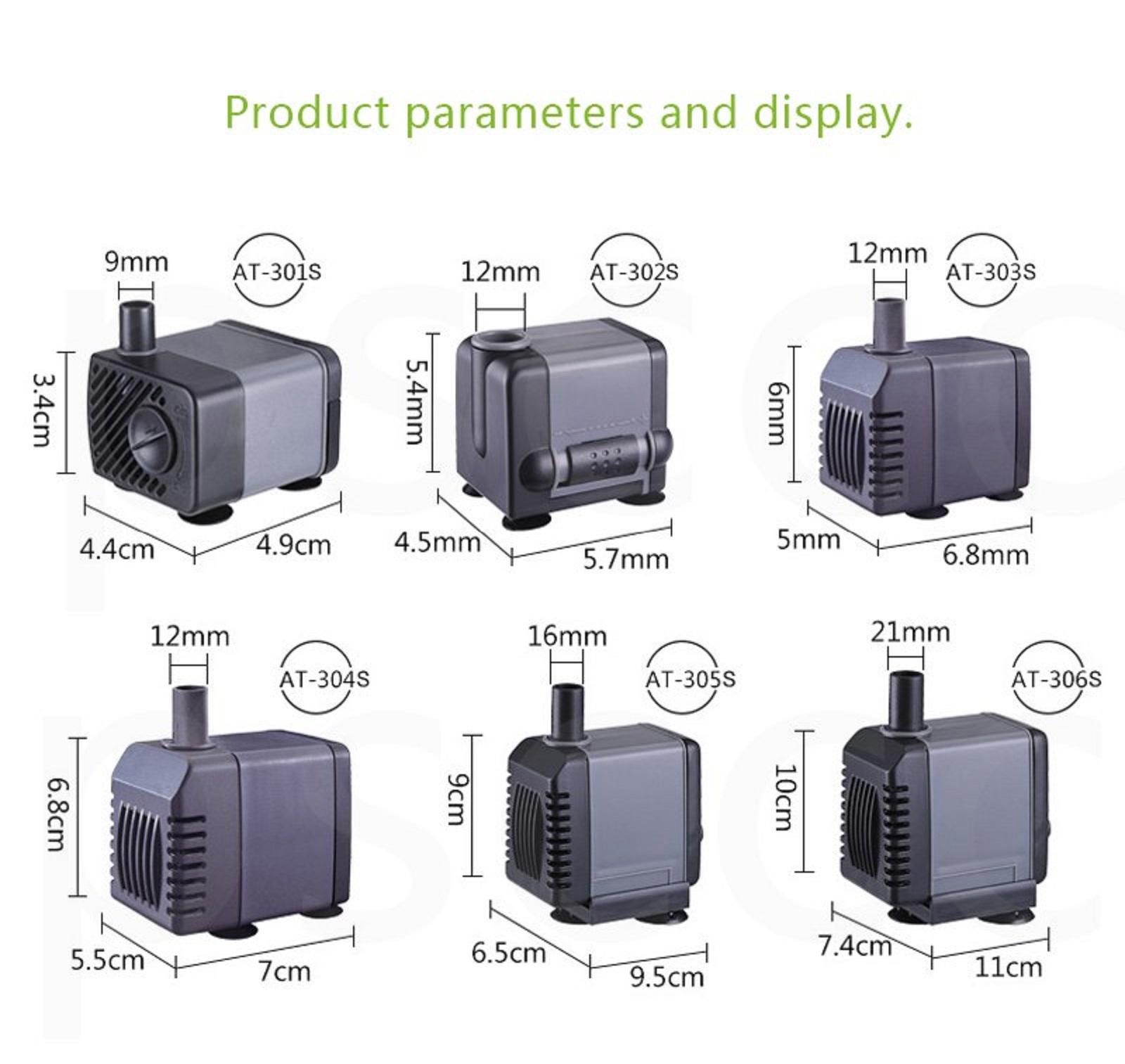 Máy bơm Atman 306S, 27W-2000L/hr dùng cho hồ cá.