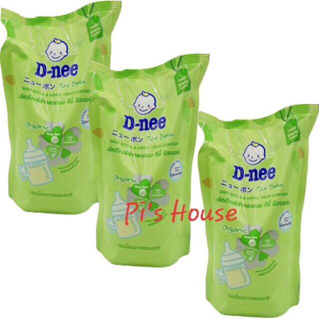 Combo 3 túi rửa bình sữa dnee organic thái lan 550ml