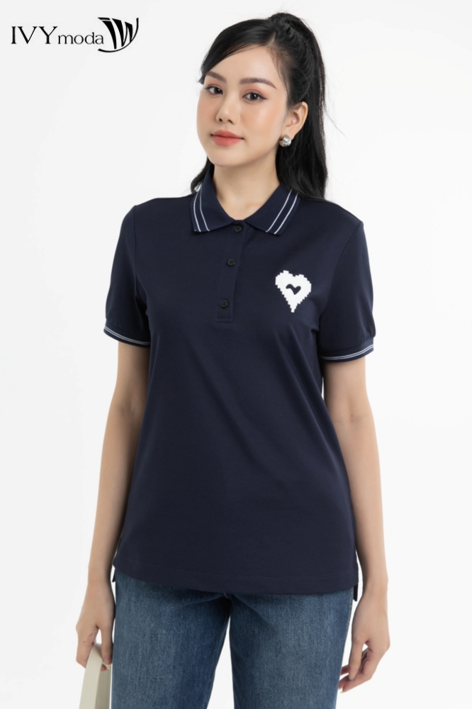 Áo thun polo cổ viền IVY moda MS 57B9208