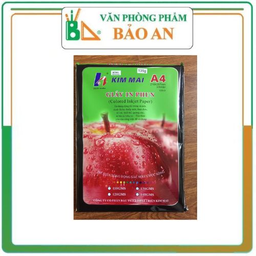 Giấy in phun kim mai 1 mặt a4 đl135g