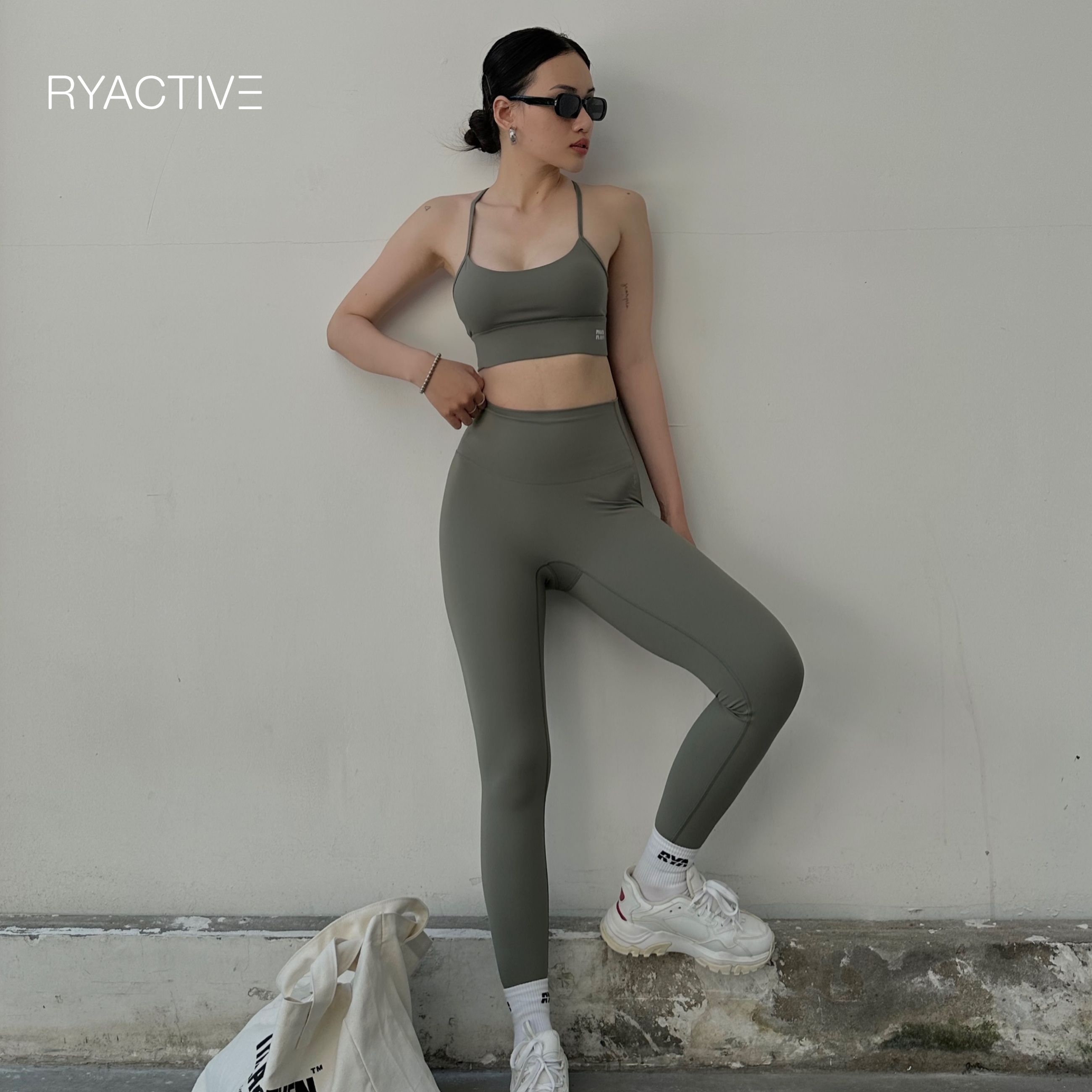 Áo ngực thể thao RYACTIVE - T SPORTBRA Olive