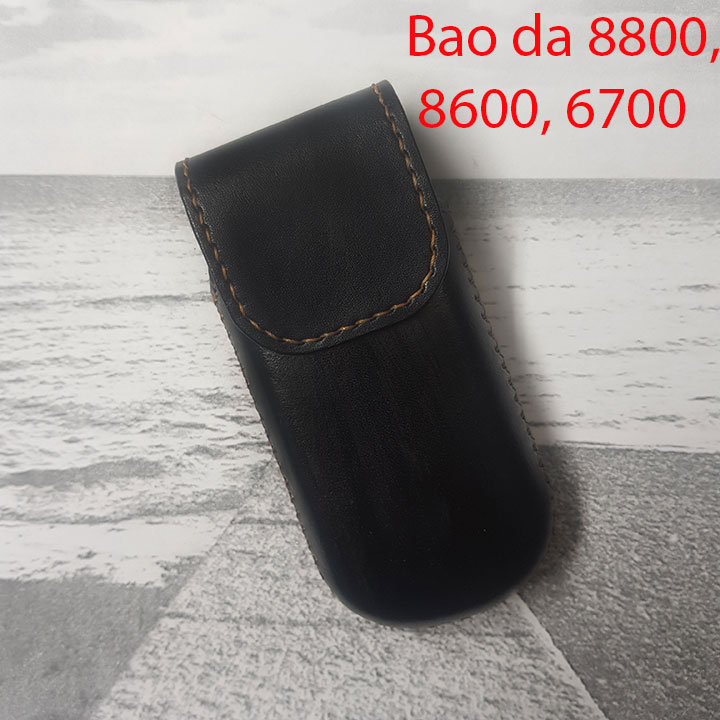 Bao da nokia 8800 - da bò xịn - đồ da thủ công - màu đen bv0355