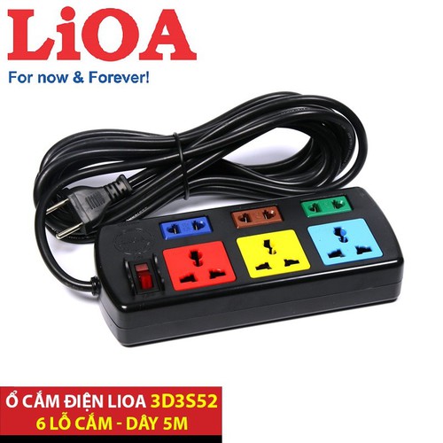 Ổ cắm điện Lioa chính hãng 6 ổ